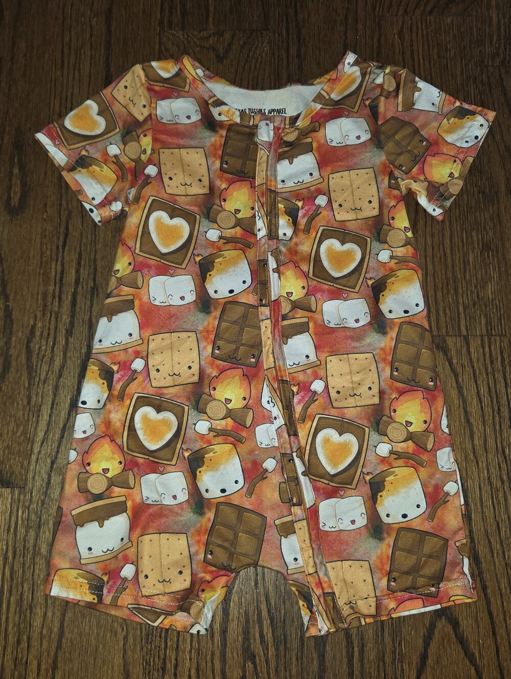 Texas Tushies Apparel Short Romper Cheerful Smores Pattern 2T Zippy